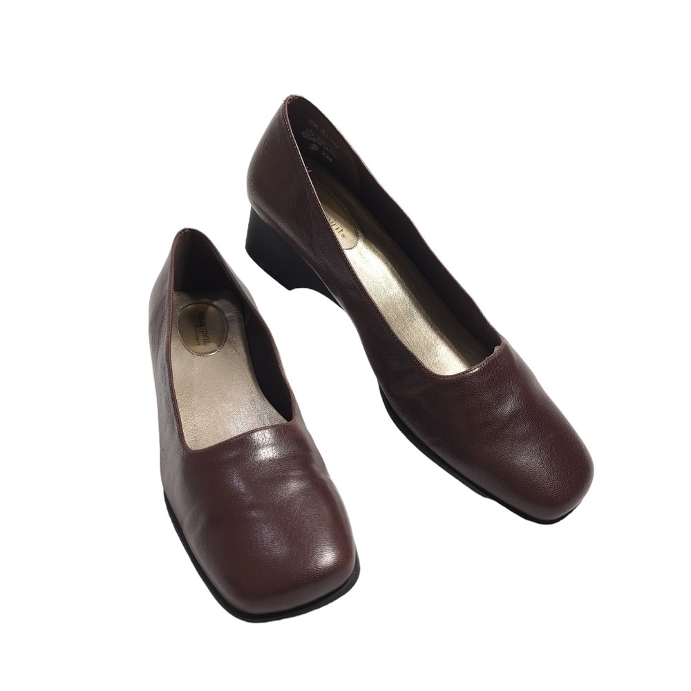 Easy‎ Spirit Anti-Gravity Women's Size 8 1/2 Brown Leather Drees Shoes Y2K 90s - Picture 15 of 15